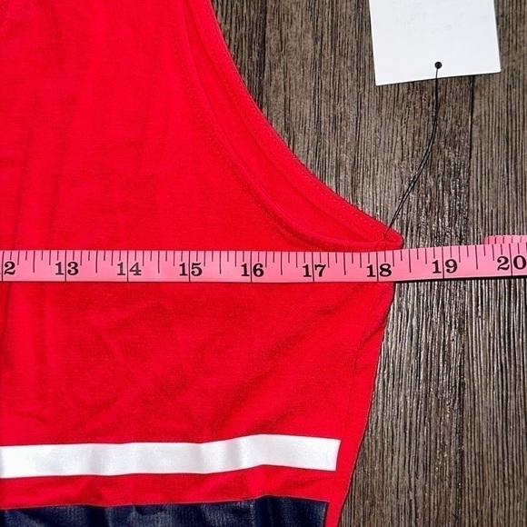 Los Angeles Angels G-III 4Her by Carl Banks Red/Navy Opening Day Maxi Dress - Picture 12 of 13